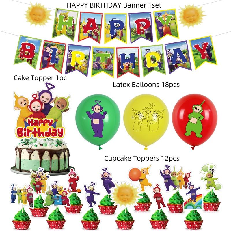 Antenna Baby Theme Party Decoration Set Flags Banners And Balloons
