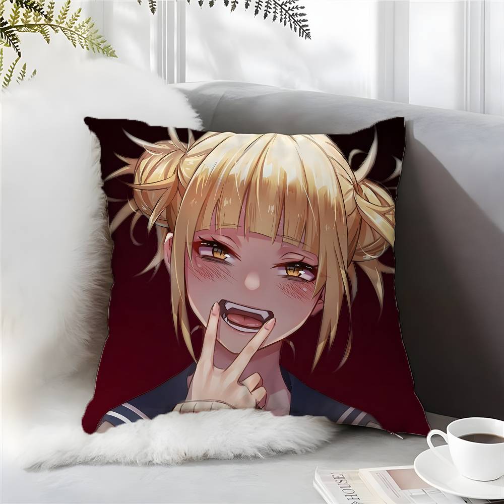 M-My Hero Academia-MT Himiko Toga Kissenbezug Komfort Sofa Bett Seidig Elegant Versteckter Reißverschluss Kissenkissenbezug