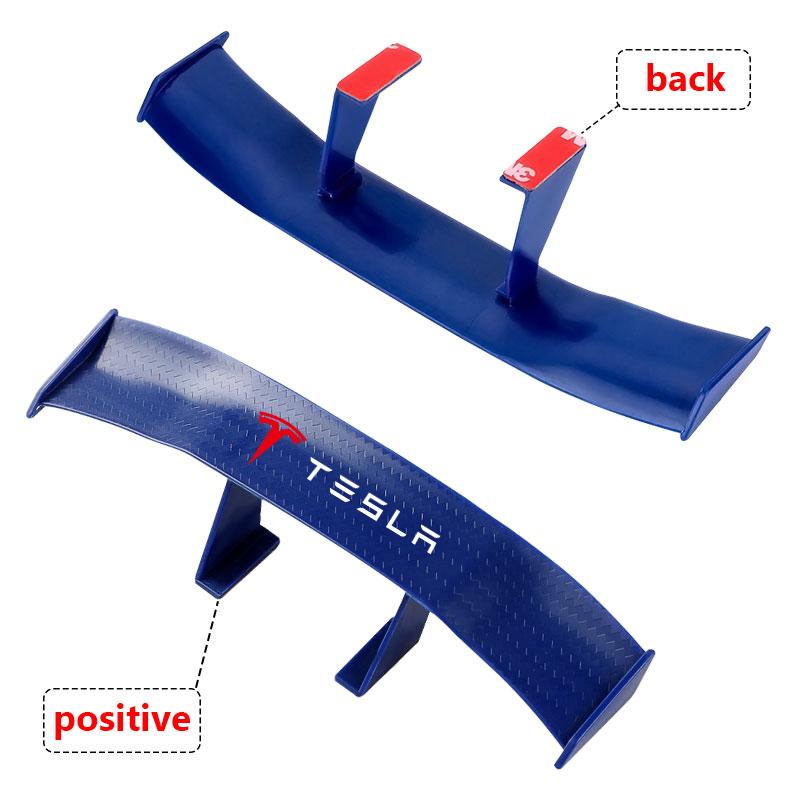 Car Rear Spoiler Mini Spoiler Wing Small Tail Emblem Sticker Decoration For Tesla Model 3 Model S Model X Y Roadster Performance
