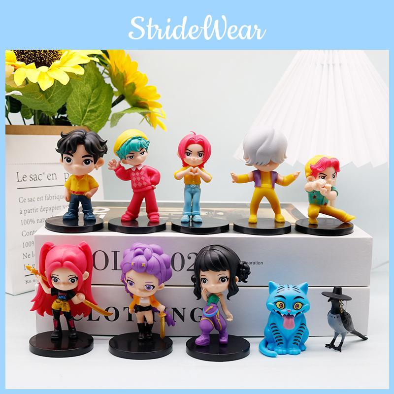 Q Version Kpop Demon Hunters Pvc Model Ornament For Demon Slayer Fans With Cartoon Style