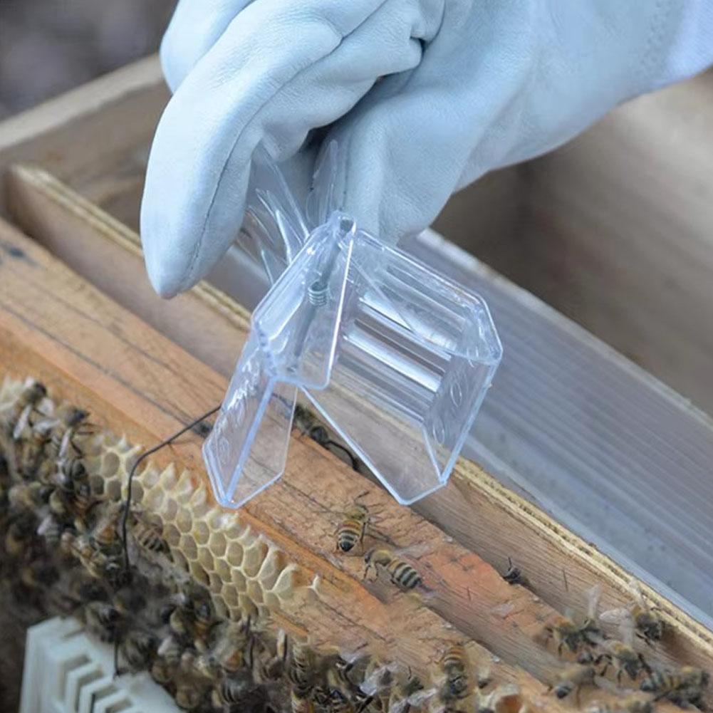 1/5PCS Bee Queen Catcher Colorless Clear Plastic Clip Beekeeping Isolation Room Cage Equipment K5R2