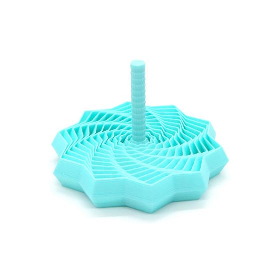 Expandable Sensory Fidget Star 3D Printed Fractal Stress Relief Toy Whirling Spiral Design Fidget Toy with Handle for Anxiety Relief Focus Enhancement