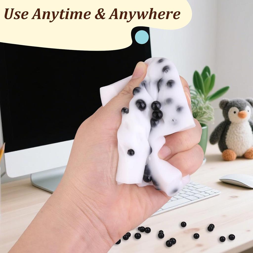 Vierkante Skin Picking Squishy Fidget Speeltjes, Puk Prikken Sensorisch Speelgoed voor Stressverlichting, Knijp Puk Speeltjes voor Volwassenen