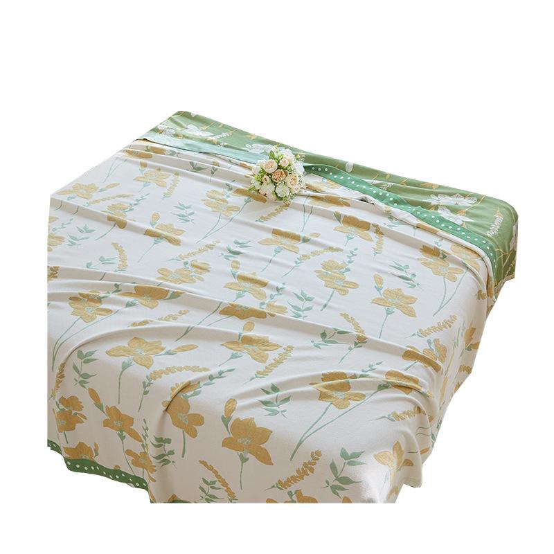 WTEMPO Summer Cooling Blanket Bamboo Fiber Four Layers Gauze Blanket Summer Air Condition Quilt