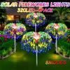 Lot de 4 Lampes Solaires Feux d'Artifice pour Jardin avec 320 LED et 8 Modes pour Décoration Extérieure