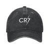 Ny Mote Cr7 Fotballhatter Bomulls Basecap Justerbar Menn Kvinner Truckerhatt Utendørs Solbeskyttelse Mote