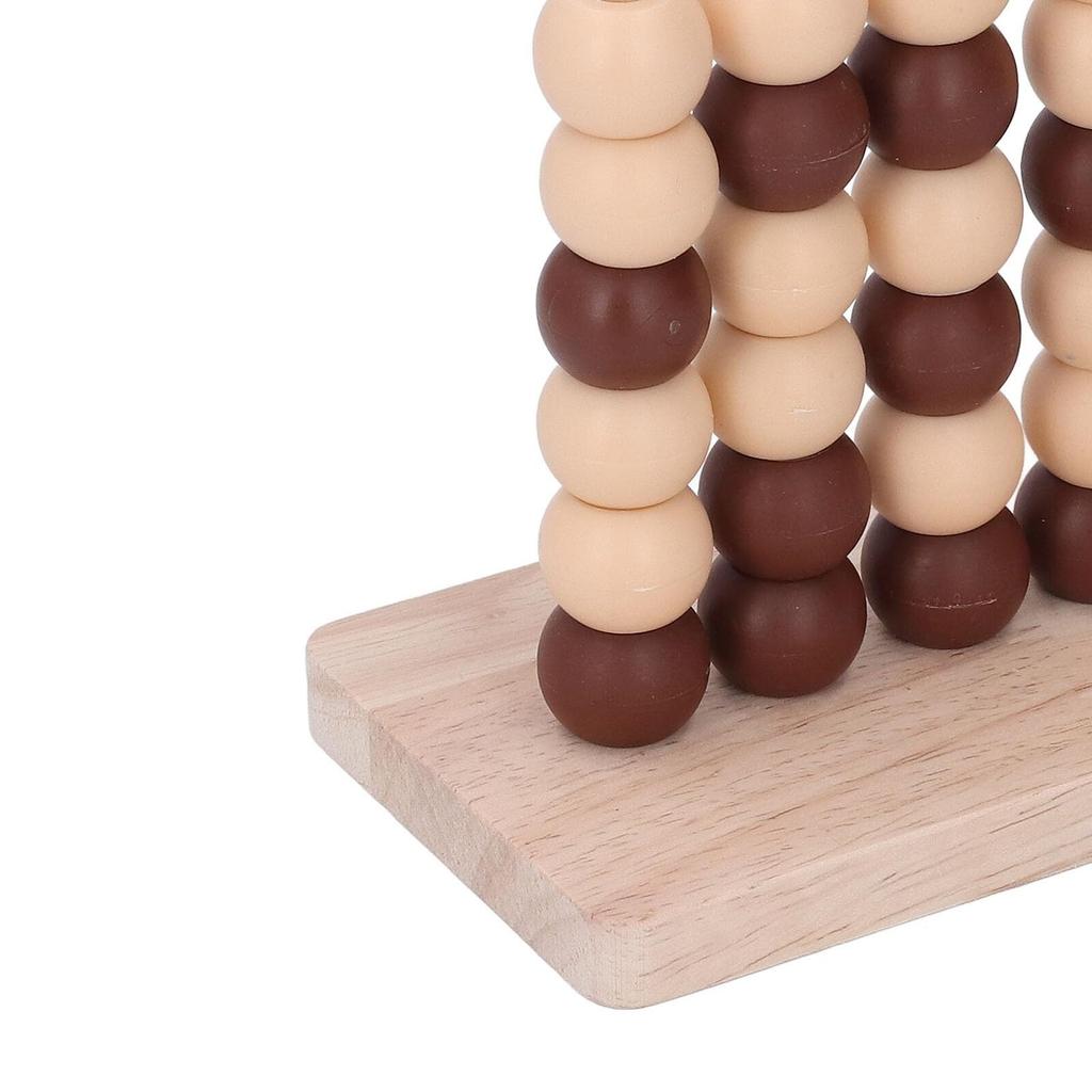 3D Beaded Chess Game Wooden Two-Player Chess Toy Parent-Child Interactive Four-in-a- Chess Family Party Board Game Children's Logical Thinking Trainin