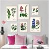 Antique Botanical Canvas Art Posters and Prints , Vintage Botanical Wall Art Painting Pictures for Living Room Home Decor