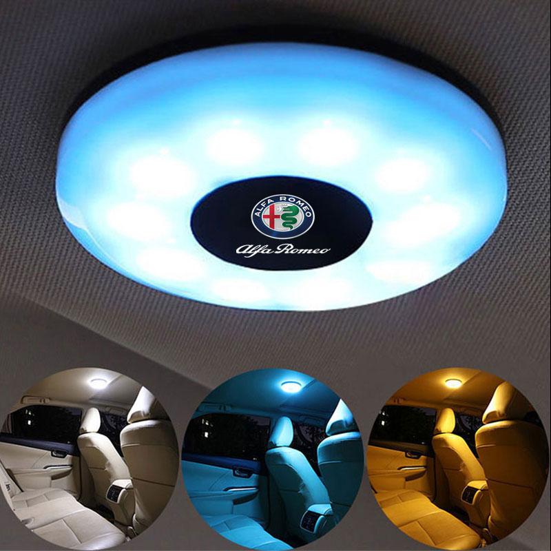 Car Interior Touch Dome Light LED Styling Night Light For Alfa Romeo STELVIO Giulia 159 Giulietta 147 Mito 156 MTO Accessories zk3