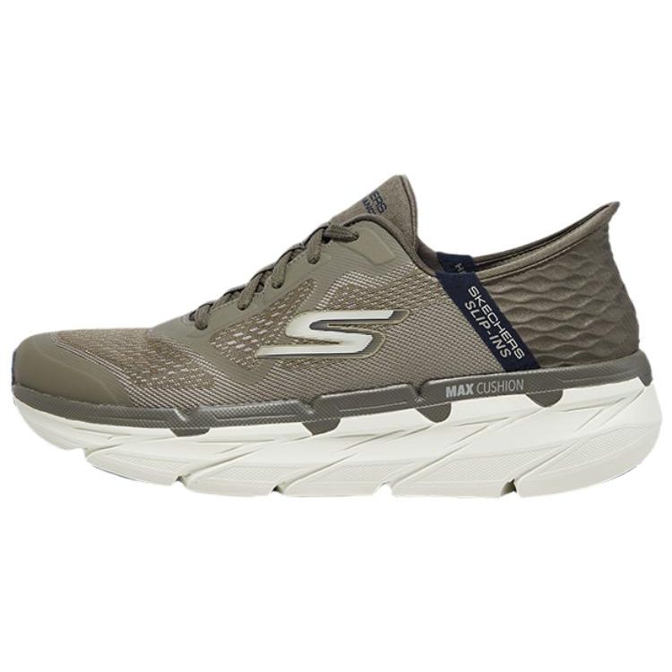 Skechers Max Cushioning Premier Flash Series Casual Comfortable Durable Low Top Running Shoes Men sneaker Brown 220313-TPE 41