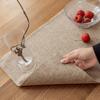 Demetex Cotton-Linen Placemats, Double-Layered, Solid Color, Japanese Style, Flexible, Thick, Insulated, Non-Slip, Easy to Clean, Washable, Kitchen De