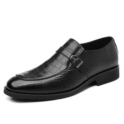 2025 Summer Autumn New Dress Shoes for Men Buckle Designer Solid Color Big Size Leather Shoes Man Fashion Casual Wedding Shoe