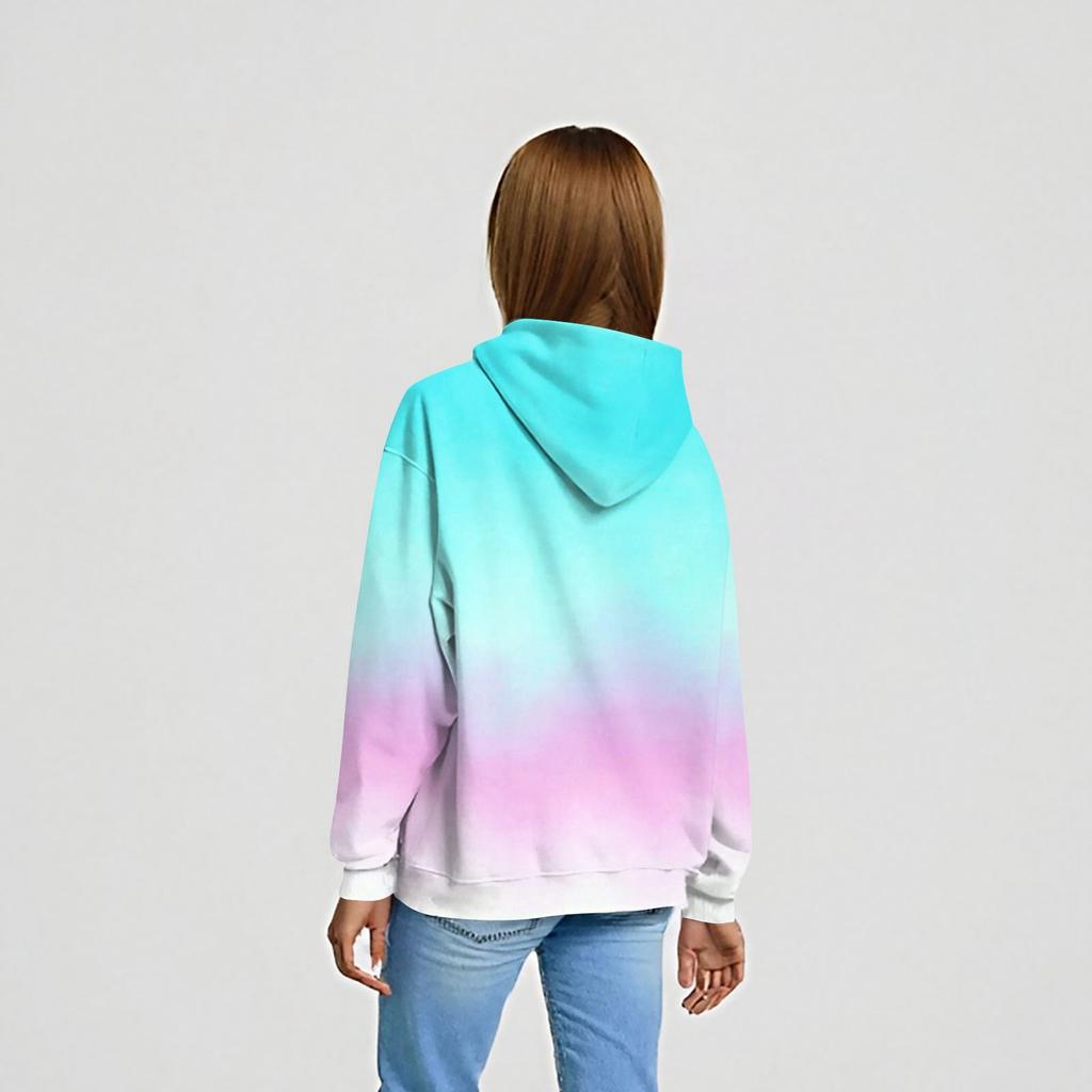 Damenmode Täglicher Lässiger Hoodie Langarm Bedrucktes Oberteil