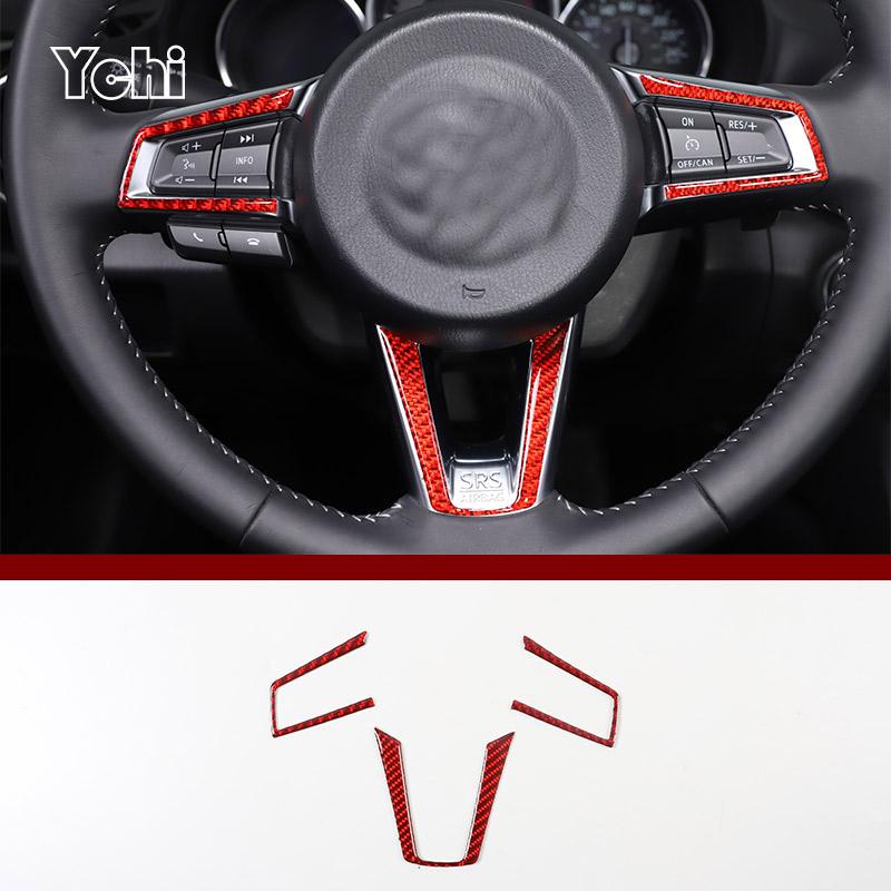 Red Soft Carbon Fiber For Mazda MX-5 NC 202016-2026 Car Center Control Interior Sticker Car Modification Accessories