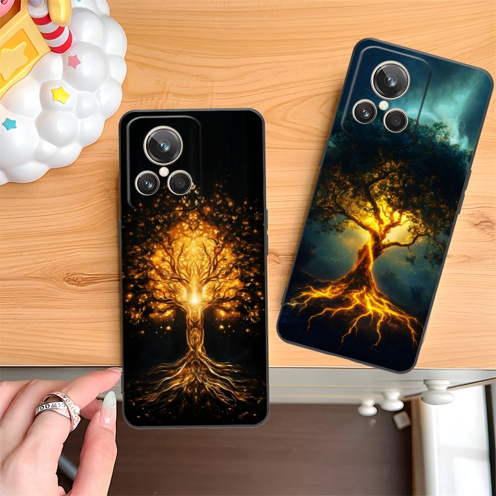 World Life Tree Mobile Phone Case for Realme 15 14 13 12 11 10 9 Pro Plus T I Lite 5G Colorful Printing Cover Cover Pretty