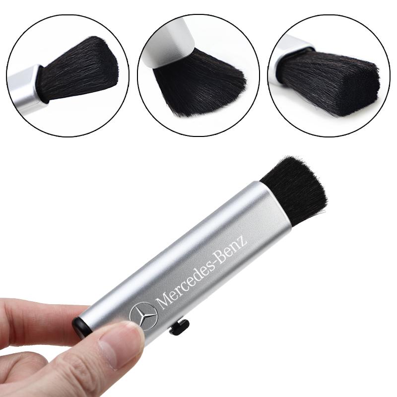 FA03Car Retractable Cleaning Brush JSSSQJS For Mercedes Benz AMG W203 W204 W205 GLC Artificial Wool Small Brush Interior Mouldings