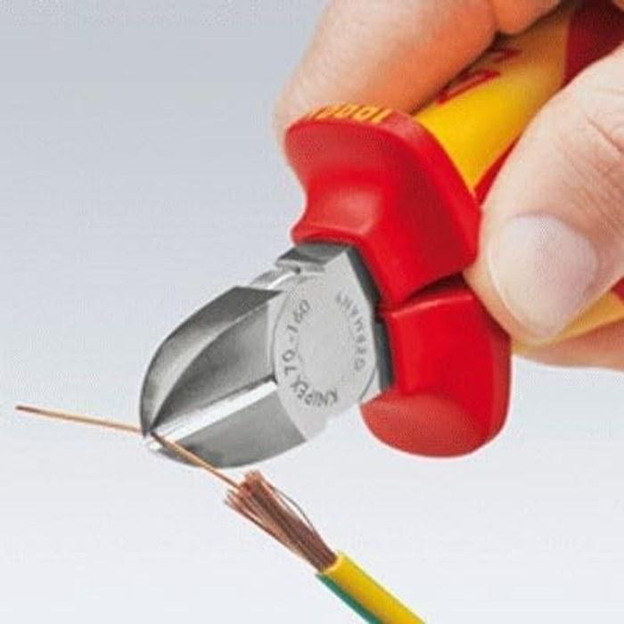 Knipex Insulated Diagonal Cutters 1000V (SB) 7006-160 Silver/Red/Yellow 24.5 X 8.4 Cm