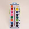 Valentine's Day Watercolor Paint Colors Heart-Shaped Paintbrush Washable Watercolor Paints with Set 16 Paints for Parties