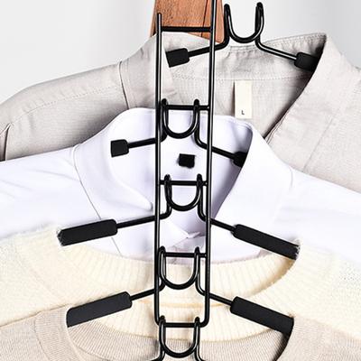 Clothing Hanger Multi-Layer 5-in-1 Anti-slip Design Space Saving Closet Organizer for Shirts Dresses Sweaters KTY