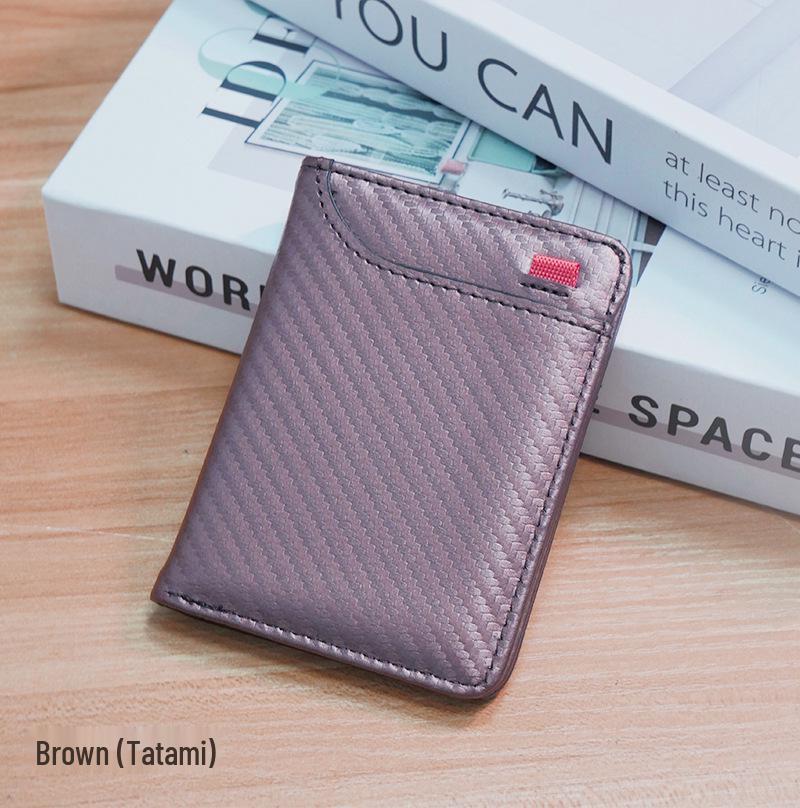 Cross-Border Multi-Slot Vertical ID Holder Men's Mini Wallet