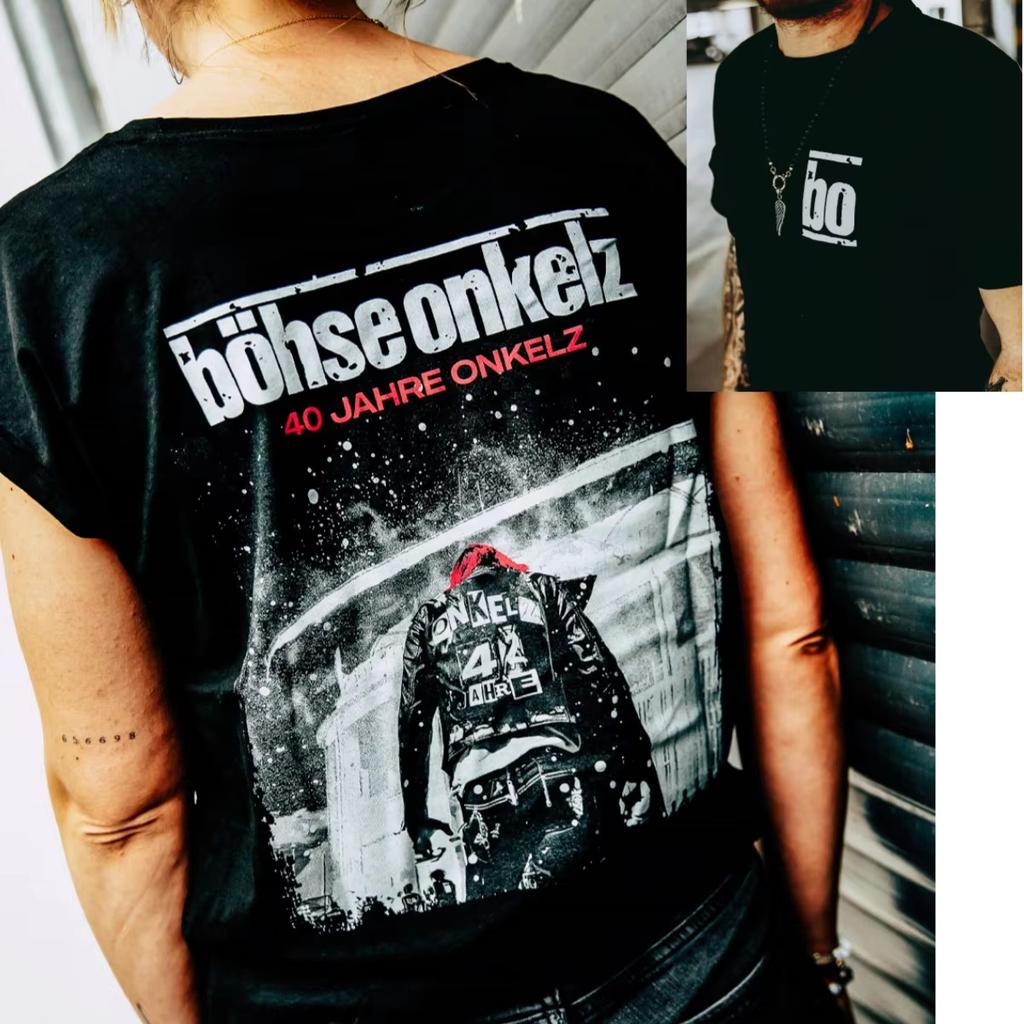 Böhse Onkelz 25 Cs Graphic T-shirt Vintage Washed Punk Rock Unisex Oversized Crew Neck Cotton Short Sleeve Tee Tops
