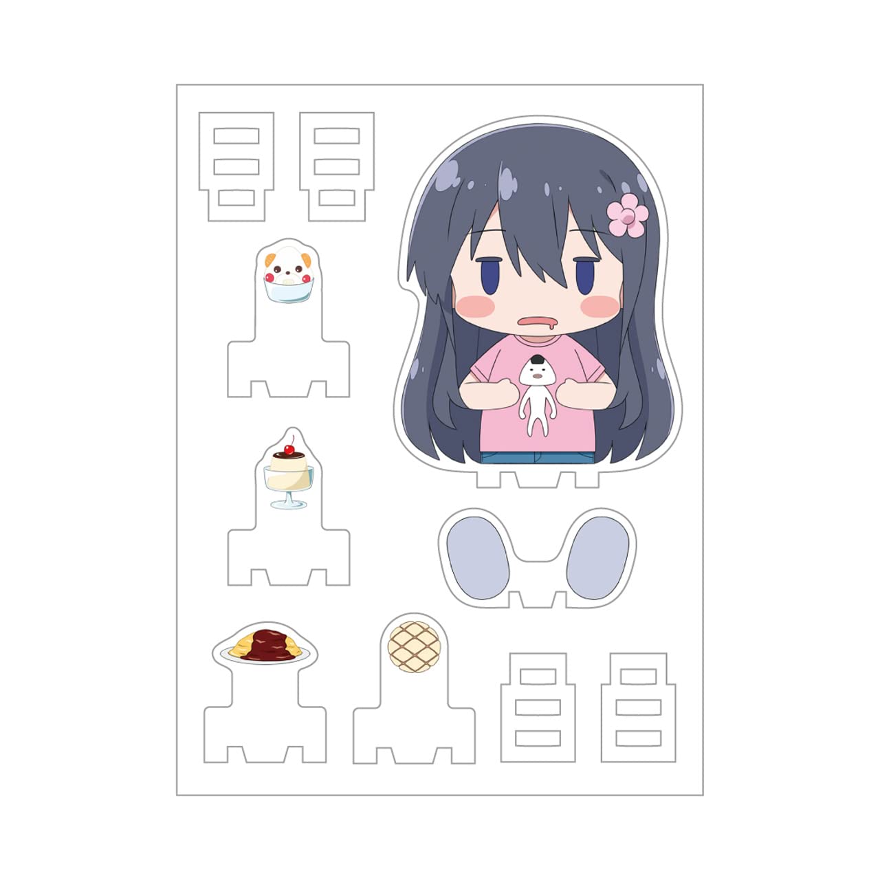 

Groove Garage An Angel Flew Down to Me! Precious Friends Sitting Mascot! Gourmet Hana-chan, Approx. W55 x H71mm, Acrylic