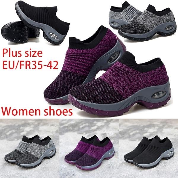 Купить Женщины Повседневный клин Фитнес-скольжение на кроссовках Дамы ...