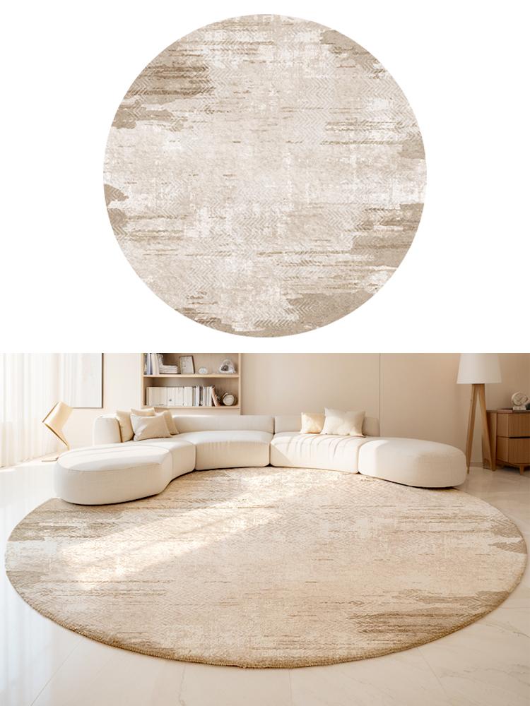 Nordic Style Bedroom Decor Round Carpet Minimalist Carpets for Living Room Thick Plush Study Floor Mat Fluffy Soft Cloakroom Rug