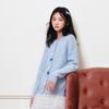 DEESHA Girls' Marine-Inspired Polka Dot Knitted Cardigan