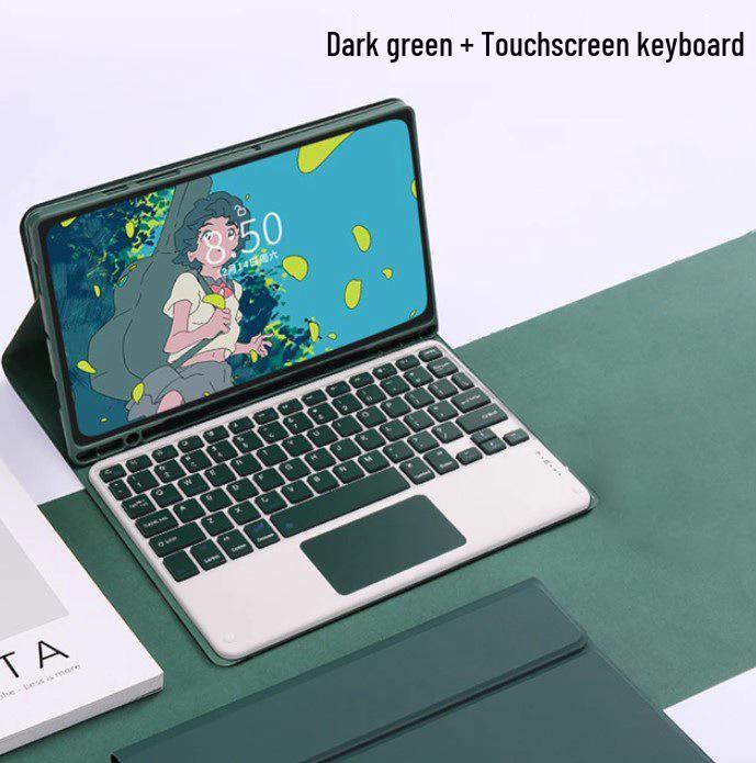 Bluetooth Touch Keyboard for Samsung Tab S9/S10/S7 FE Plus 12.4-inch & S6 Lite Protective Case