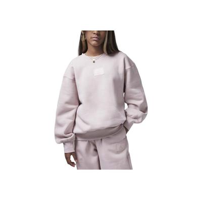Jordan Flight Essentials Crew Neck Pullover Drop Shoulder Long Sleeve Sweatshirt Kids Sweatshirt Oxford-Pink HQ8252-642