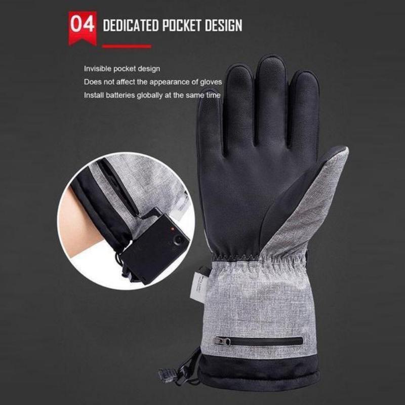 Beheizte Winterhandschuhe, batteriebetrieben, thermische Motorrad-Heizhandschuhe, wasserdicht, Touchscreen, Handwärmer, Radfahren, Skifahren, Outdoor