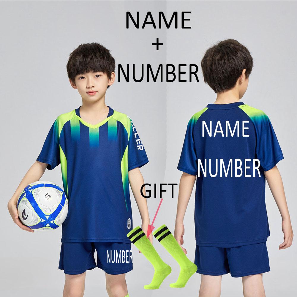 Child Soccer Jerseys Sets Boys&Girls Football Shirts Sportswear Youth kids Football Training Uniforms Tracksuits with Socks