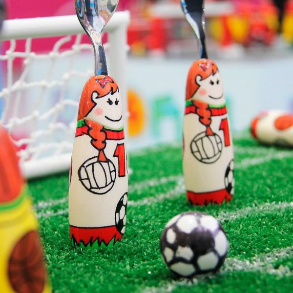 It for Fun Duo Children's Spoon Fork Set, Sports Girl (EF-01SG), 1 set
