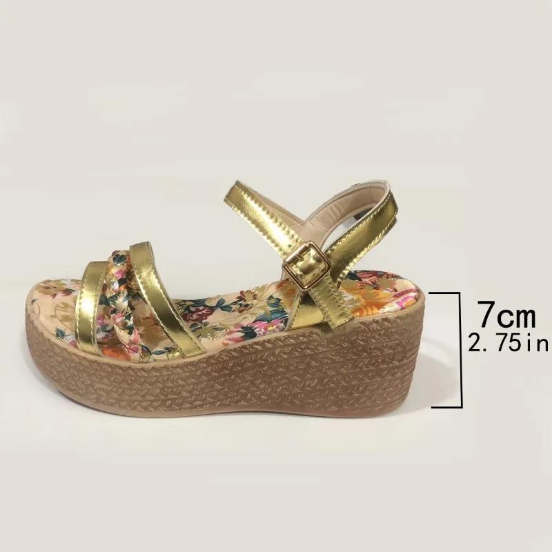 Fashion 2024 Hot Sale Shoes for Women Ankle Strap Women's Sandals Summer Rome Open Toe Solid Outdoor Casual Beach Platform Sandals