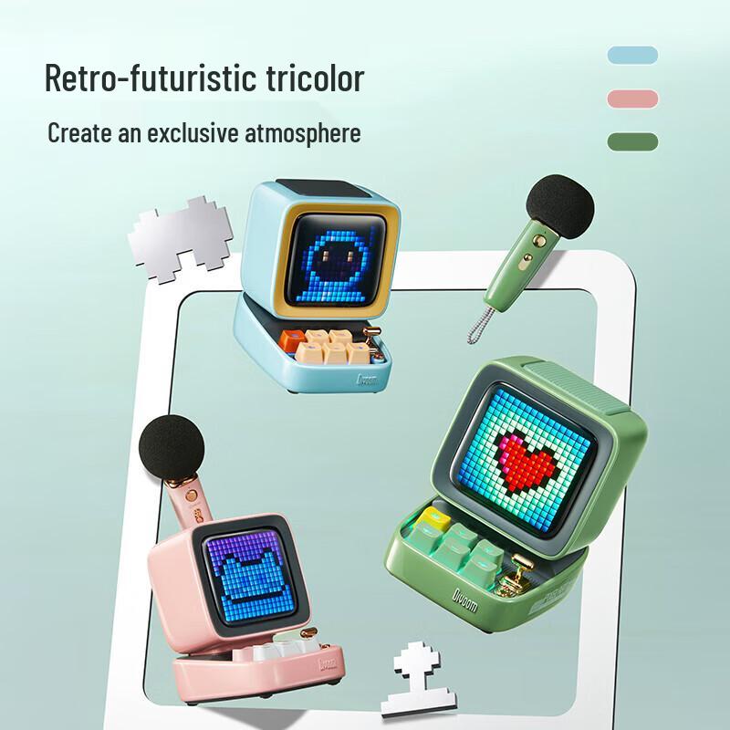 Divoom Ditoo-Mic Retro Pixel Bluetooth Speaker with KTV Microphone