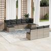 VidaXL Garden Lounge Set with Cushions 10 Pcs Grey Wicker 3218290