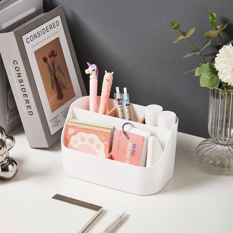 Plastic Multi-Grid Desktop Storage Box, Cosmetic Storage Box, Office Organizer, Partition Storage Box For Office And Living Room