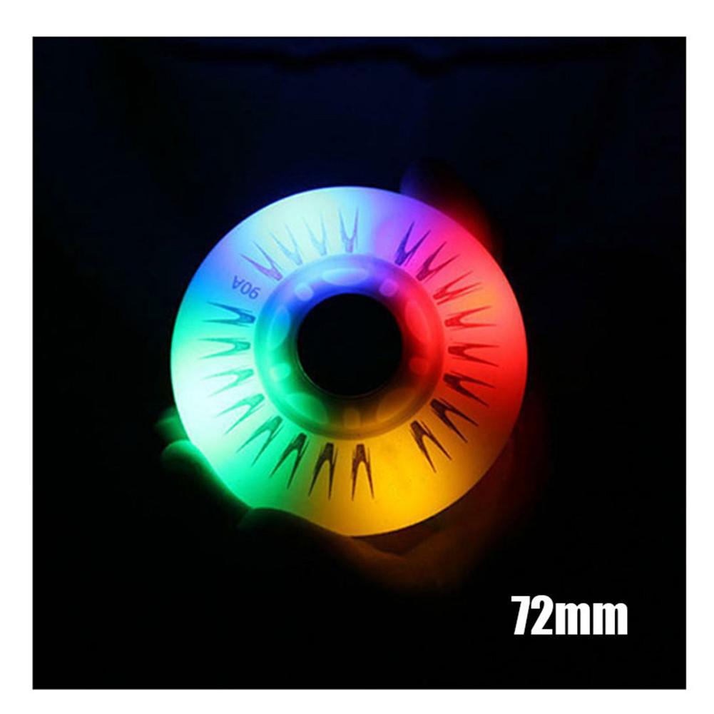 4pcs Outdoors Skate Wheels Pu Wheels Flash Inline Led Lighting Skating Wheels For Free Skate Sliding Roller Skating Shoes
