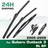 For Subaru Outback MK3 BL BP 2003-2009 2004 2005 Wiper Front&Rear Wiper Blades Windshield Windscreen Window Brushes 24"+18"+14