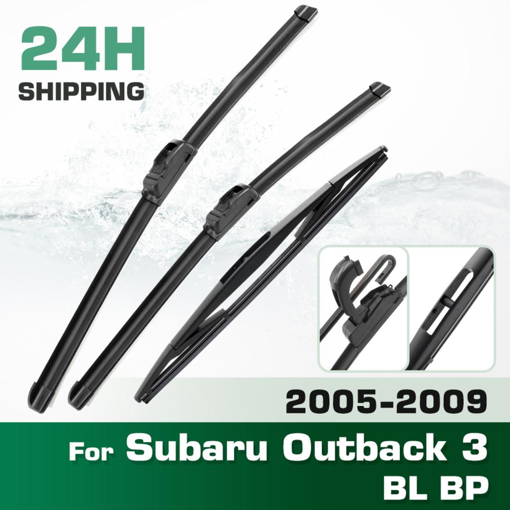 For Subaru Outback MK3 BL BP 2003-2009 2004 2005 Wiper Front&Rear Wiper Blades Windshield Windscreen Window Brushes 24"+18"+14