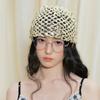 Y2k Sequin Woven Cap Hollow Beanie Hats Retro Sequin Bucket Hat  Summer