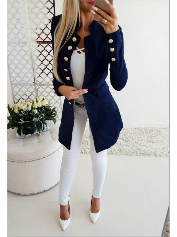 European American Slim-Fit Long-Sleeve Blazer Jacket