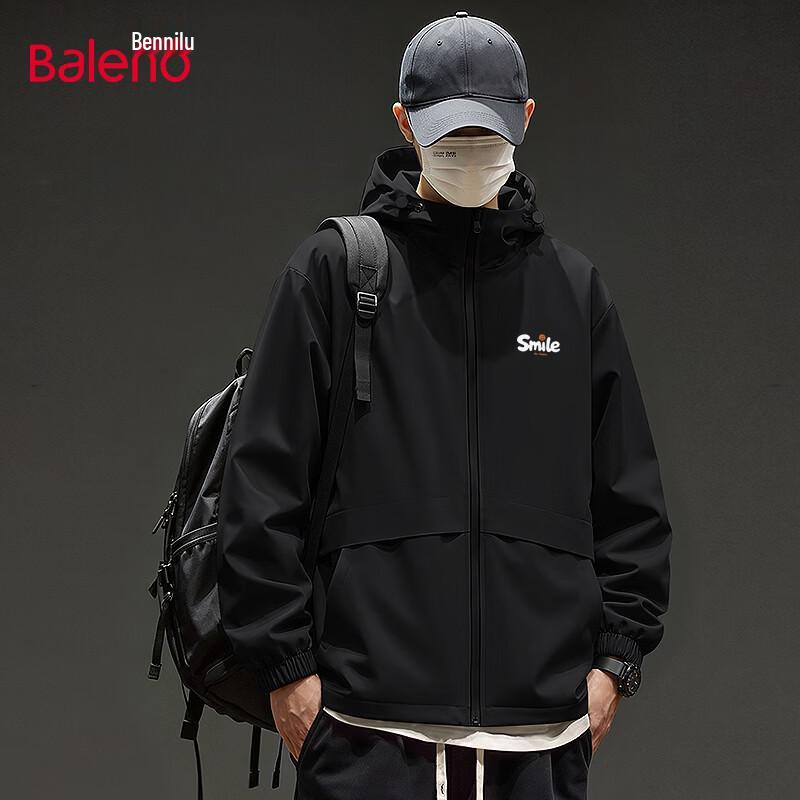 Baleno Men's Casual Oversized Waterproof Windbreaker Jacket