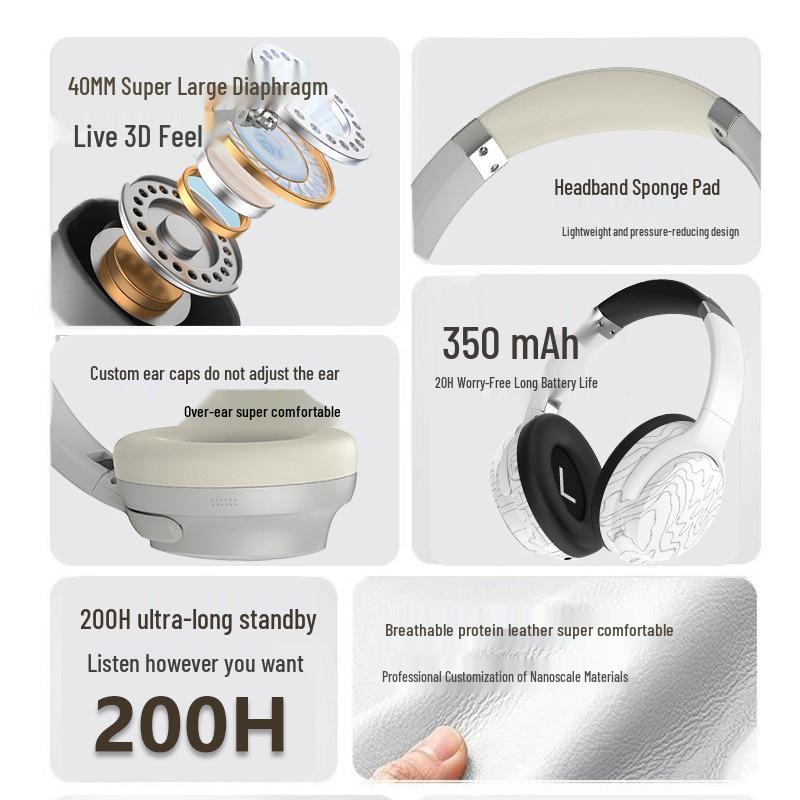 VJE906 Over-ear Bluetooth True Wireless Headphones with Multiple Sound Effects for Mobile Gaming.