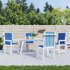 VidaXL Garden Chair Cushions Low Back Set of 4 Royal Blue 314144