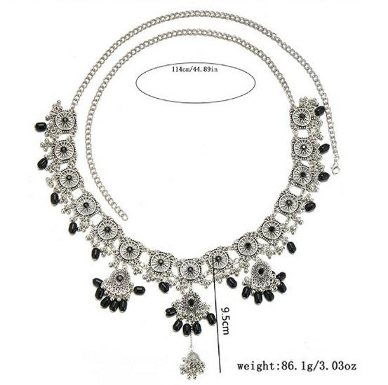 Vintage Water Drop Pendant Waist Chain for Women