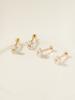Minimalpiercing 14K Internal Lovely Pearl Flower Labret Piercing