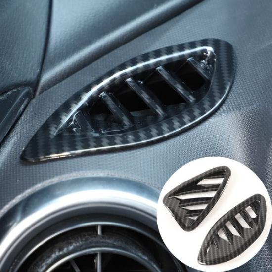 ABS Carbon Fiber Dashboard Side Air vent Cover trim For Mazda MX-5 2016-
