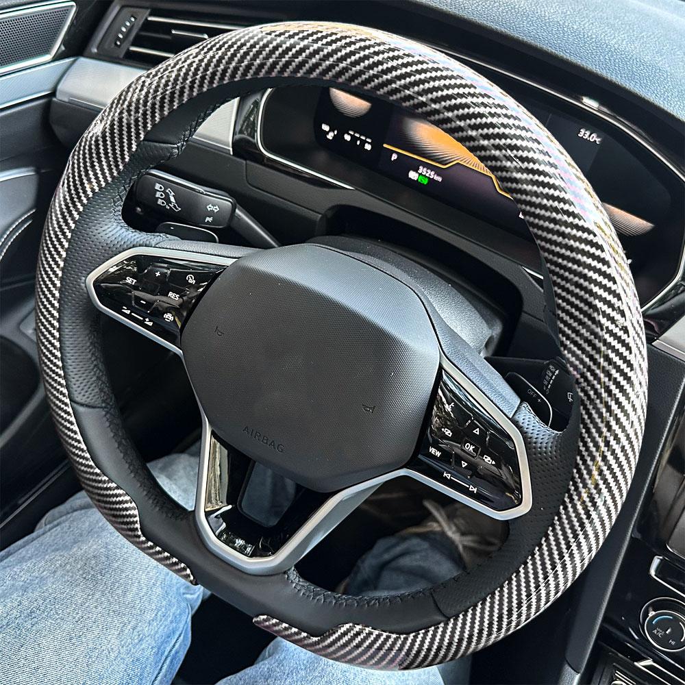 For Kia Ultra-Thin Breathable Leather Steering Wheel Cover For Ceed Picanto Sportage Ev3 Rio Cerato Stonic Niro Morning Sorento